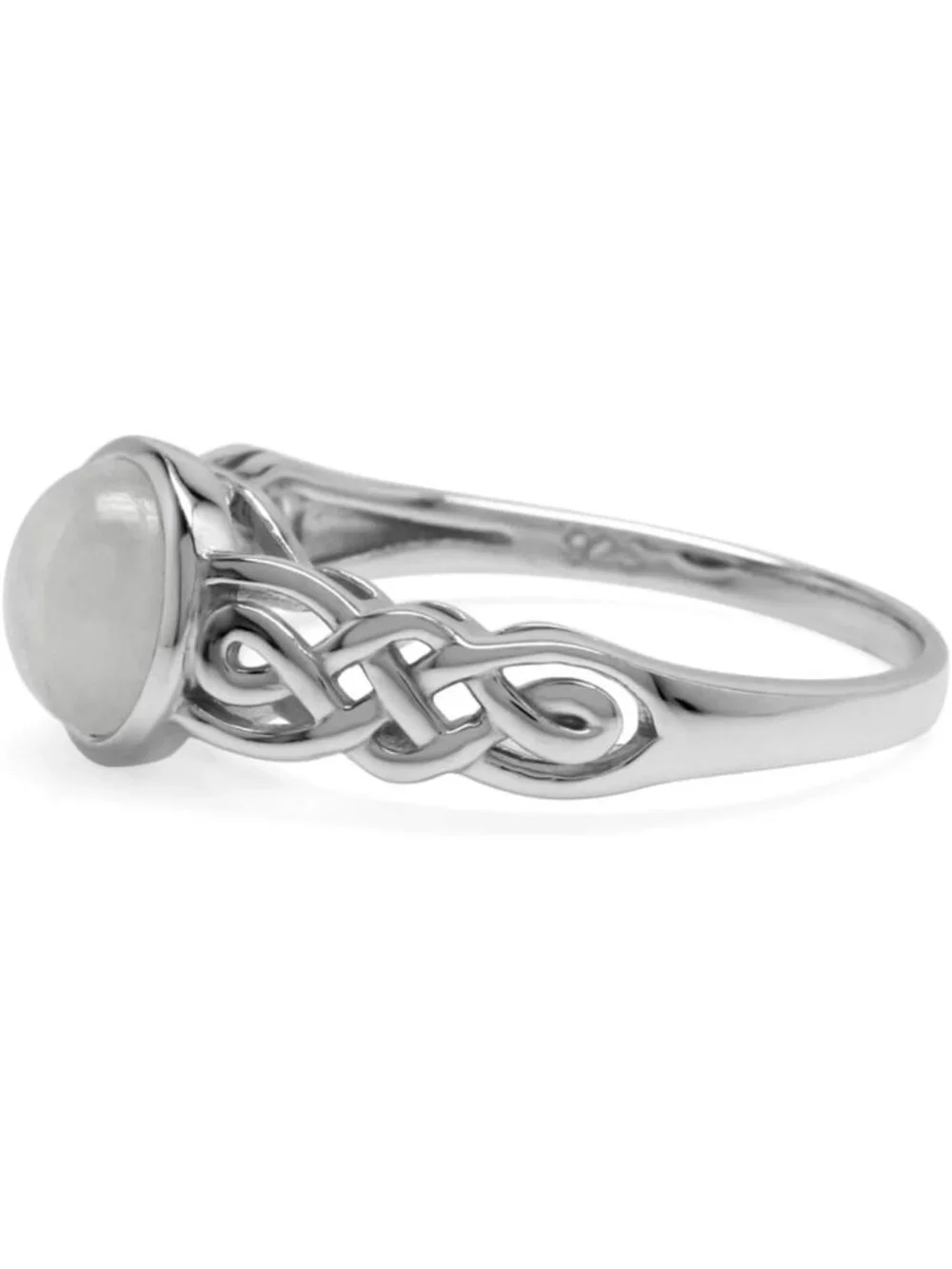 Elegant 7MM Round Gemstone Ring in White/Yellow Gold Plated 925 Sterling Silver